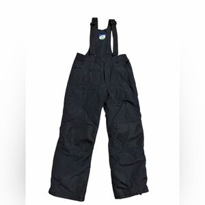 Slalom Ski/ Snow Insulated Adjustable Overall Bib Snow Pants Girls 14/16 Black
